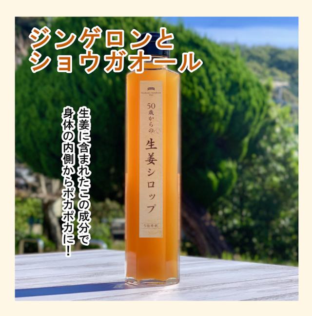 【父の日】 熊本県 天草市 食の天草にじ50歳からの生姜シロップ 5倍希釈 3本天草産の天草晩柑 根生姜 純正蜂蜜使用 送料無料【飲料 野菜 ジュース ギフト】_4