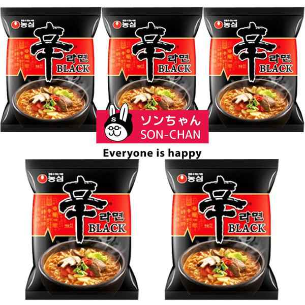 辛ラーメン BLACK 130g×5袋 農心 プレミアム辛ラーメン ブラック！の通販はau PAY マーケット - ソンちゃん