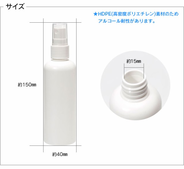 詰め替えボトル スプレーボトル 100ml 携帯用 HDPE スプレー容器 霧吹き 霧 空 空容器 詰め替え 詰替 スプレー ボトル 容器  アトマイザーの通販はau PAY マーケット VITA（ビータ） au PAY マーケット－通販サイト