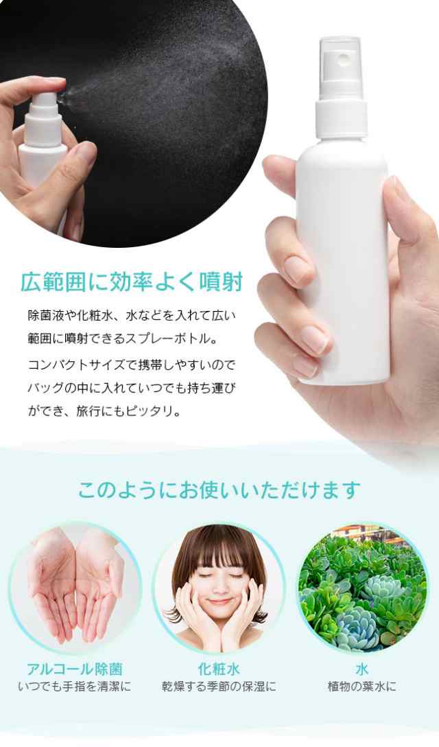 激安 100本 セット 詰め替え用 スプレーボトル 空 ボトル ハンド 除菌 ...