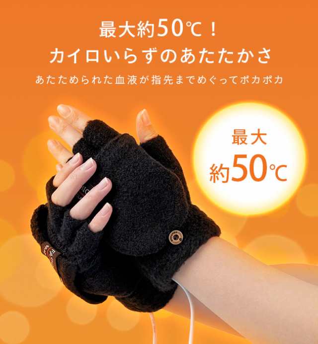 Aroma Season 電熱 グローブ ヒーター 手袋 (L XL, グレー) - 財布