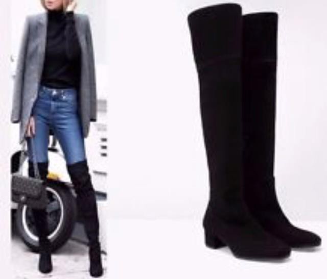 zara knee high boots