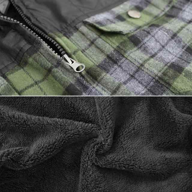 flannel sherpa hoodie