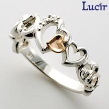 シルバー925 ハート 指輪 K10 コンビ リング レディース 送料無料 プレゼント ギフトの通販は