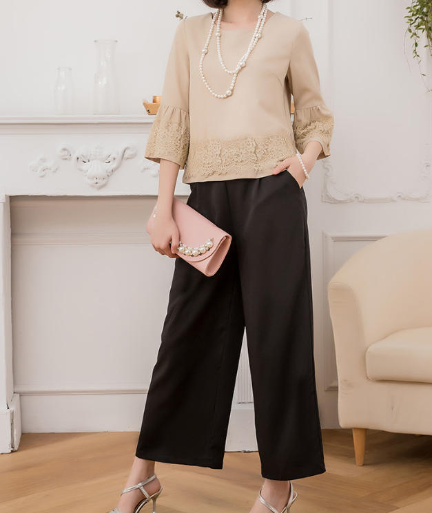 セットアップ レディース パンツ レディース大きいサイズ ブラウス レース ロングパンツ ハイウエスト きれいめ 上品 大人 お呼ばれ 結婚の通販はau Pay マーケット ａｍｉｃｏｍｓｈｏｐ