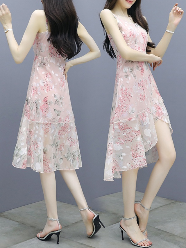 ワンピース フィッシュテール 上品 きれいめ セクシー 大人コーデ 花柄 サマーワンピ おしゃれ Q104 Wpの通販はau Pay マーケット Hollyhock Au Pay マーケット店