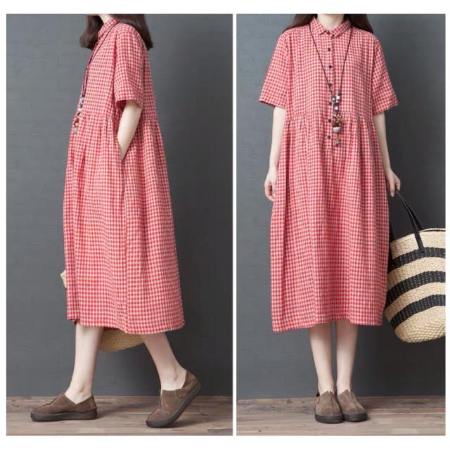 ゆったりワンピース レディース リネン スカート 柔らか 通気 快適 細見え コーデやすい ファッション 大人気 春夏 森ガールの通販はau Pay マーケット W M