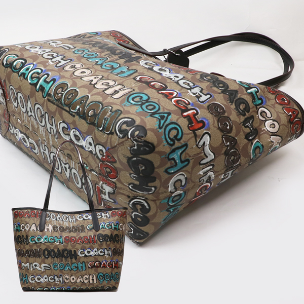 コーチ トートバッグ バッグ COACH プリンテッド コーテッド