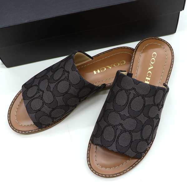 コーチ サンダル ファッション小物 COACH Hazel Sandal In Signature Jacquard CI054/BLK-5-5  レディース US サイズ5.5　約23cm TCLD3104｜au PAY マーケット