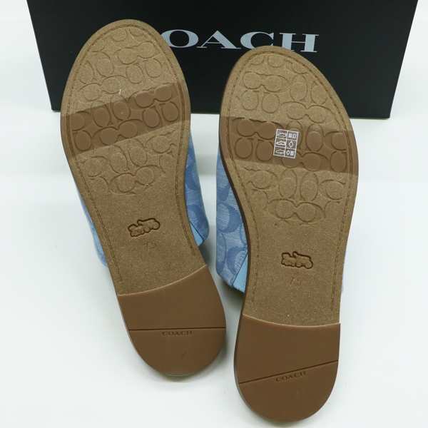 コーチ サンダル ファッション小物 COACH Hazel Sandal In Signature Chambray CI108/CFL-7-5  レディース US サイズ7.5　約24.5cm TCLD31｜au PAY マーケット