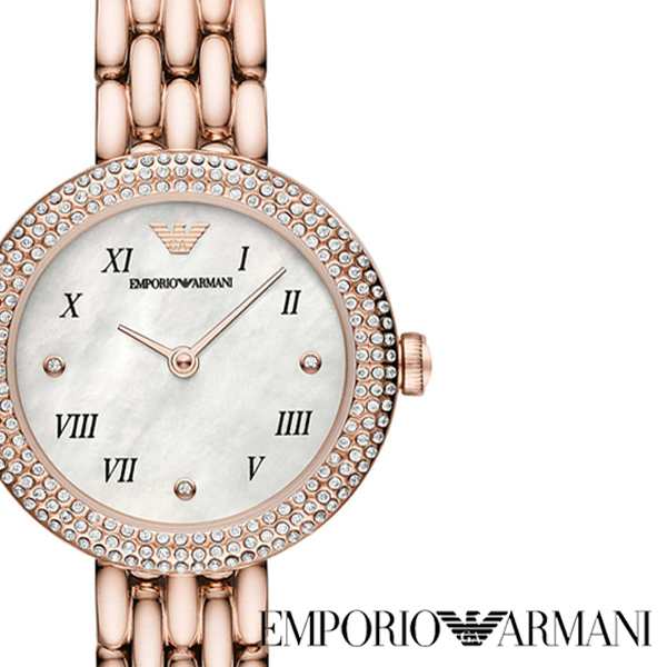 エンポリオアルマーニ 時計 レディース 腕時計 クォーツ EMPORIO ARMANI AR11355 ROSA TU3104の通販は