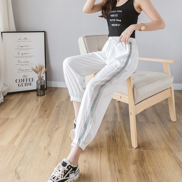 送料無料 ワイドパンツ レディース ジャージ おしゃれ スウェット サイドライン シースルー カジュアル ルーズ 体型カバーの通販はau Pay マーケット Itoiro