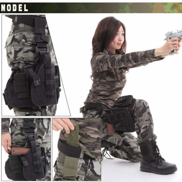 送料無料 レッグホルスター サバゲー 装備 レッグ ホルスター モール システム Molle ドロップレッグホルスターの通販はau Pay マーケット キャットソバット