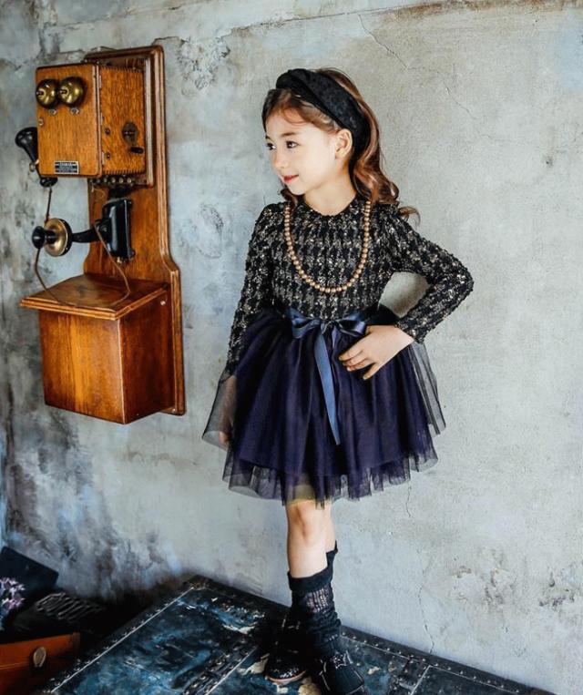 キッズ ワンピース フォーマル 長袖 チュール ドレス 女の子 春 秋冬 千鳥格子柄 チェック柄 ジュニア 入園式 入学式 卒園式 卒業式 結婚の通販はau Pay マーケット ａｌｌｉｕｍ