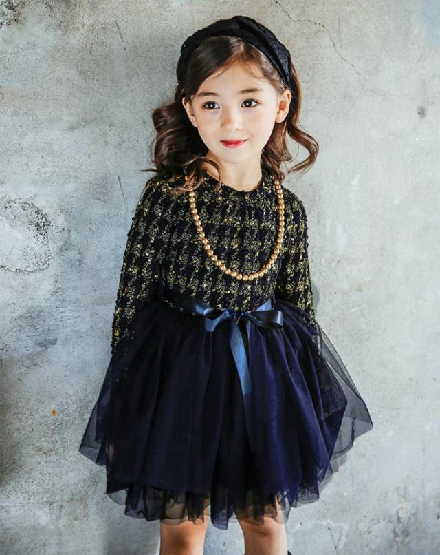 キッズ ワンピース フォーマル 長袖 チュール ドレス 女の子 春 秋冬 千鳥格子柄 チェック柄 ジュニア 入園式 入学式 卒園式 卒業式 結婚の通販はau Pay マーケット ａｌｌｉｕｍ