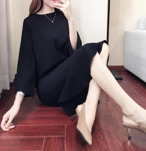 結婚式 お呼ばれドレス 大きいサイズ 30代 40代 50代 ワンピース ドレス 結婚式 パーティードレス 二次会 体型カバー 韓国 ワンピースドレス 可愛い ワンピース 大きいサイズ 二次会 ワンピース ロング 黒 かわいい 秋服 レディース 上20 式30 式40 30普 40普_5