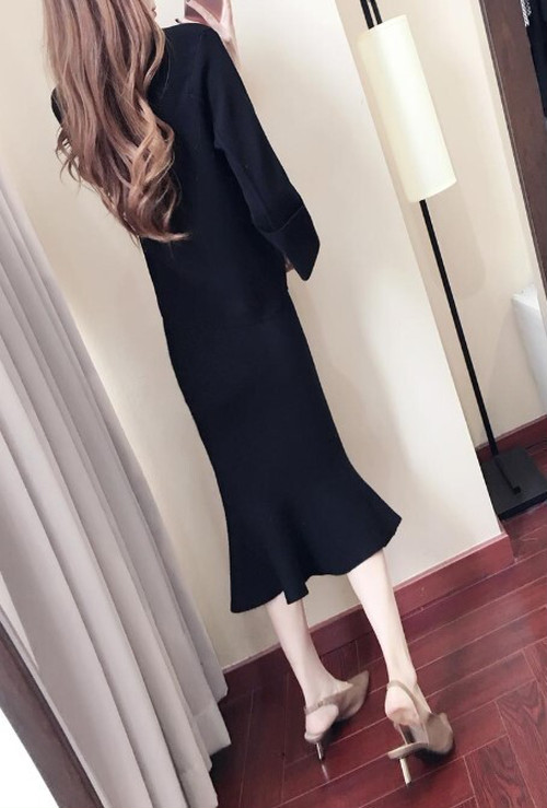結婚式 お呼ばれドレス 大きいサイズ 30代 40代 50代 ワンピース ドレス 結婚式 パーティードレス 二次会 体型カバー 韓国 ワンピースドレス 可愛い ワンピース 大きいサイズ 二次会 ワンピース ロング 黒 かわいい 秋服 レディース 上20 式30 式40 30普 40普_7