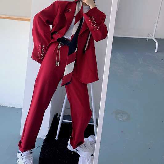 藤本くるみ様 女優 芸能人着用 オールインワン セットアップ レディース かっこいいパンツドレス ジャケットスーツ ジャケット パンツ テーラードジャケット 韓国 ファッション レディース パンツドレス 結婚式のパンツスタイル レディース /20ス トレ定 カジュドレ 藤本くるみ様 女優 芸能人着用 オールインワン セットアップ