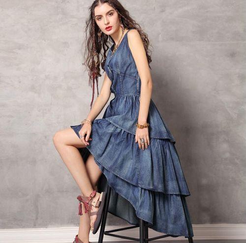 秋のワンピース フリル ワンピース デニム ワンピース 夏 大きいサイズ アシンメトリー サロペット スカート ジャンパースカート 薄手の通販はau Pay マーケット Urubei ウルベイ Au Pay マーケット店