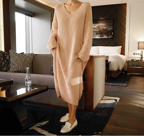 部屋着 レディース セットアップ 夏 パジャマ レディース 女の子 全３色 ニットワンピース 秋冬 ルームウェア 新作 セーター ロング 長袖 Vネック ドレス シンプル マタニティー ゆったり 清楚 大人 普段着 レディース 30普 40普 Roomwear キレナチュ 部屋着 レディース セットアップ 夏 パジャマ レディース 女の子 全3