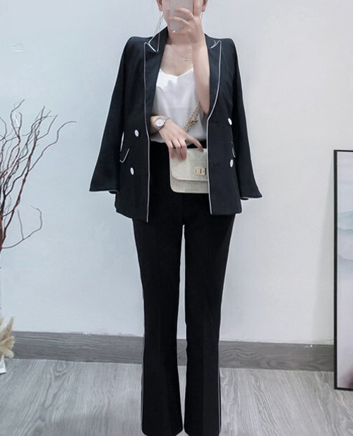 セットアップ ジャケット ロングパンツ タイト 結婚式 韓国 結婚式のパンツスタイル 大きいサイズ レディース ジャケット
