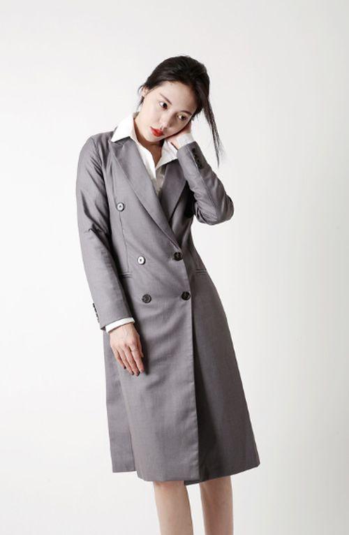 レディース アウター 定番 トレンチコート 春 秋 冬 ロング丈 大人かわいい お洒落 シンプル カジュアル きれいめ 20代 30代 40代 通勤スタイル オフィスコーデ OL 通学 お出かけ ショッピング デート リクルート ダブルボタン 長袖 キレナチュ_9