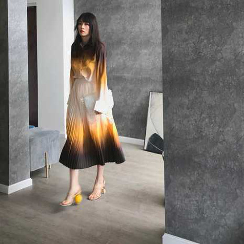 全2色 グラデーション プリーツスカート ロングスカート シンプル ミディ丈 エレガント オシャレ 上品 大人 レディース 全2色 グラデーション プリーツスカート ロングスカート シンプル