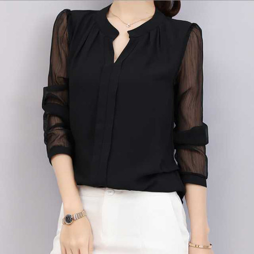 春新作トップスレディース シフォンブラウス 黒 レディース 長袖 大きいサイズ シースルー 白 きれい トップス シャツ 春 夏 人気 30普 4の通販はau Pay マーケット Urubei ウルベイ Au Pay マーケット店