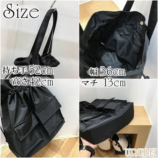 エムズグレイシー リボン×パール2way トート リュックサック ナイロン