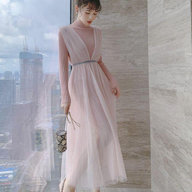 結婚式 お呼ばれ 40代 30代 ワンピース 大きいサイズ 長袖 秋冬ドレス