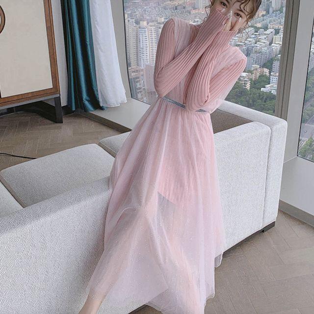 結婚式 お呼ばれ 40代 30代 ワンピース 大きいサイズ 長袖 秋冬ドレス