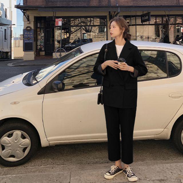 セットアップ スーツ ストライプ 入学式 入園式 ママ パンツスーツ スーツ 母 おしゃれ 卒業式 卒園式 レディース おすすめ 成人式 カジュアル フォーマルママスーツ 保護者会 結婚式 カジュドレ_16