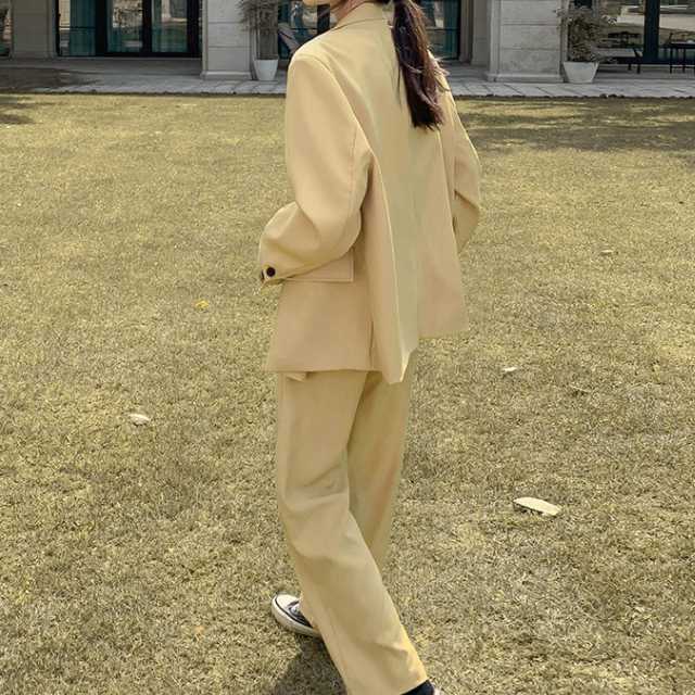 セットアップ スーツセット レディース 2点セット コート パンツ 通勤