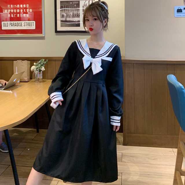 セーラー風ワンピース ワンピース レディース 長袖 セーラー服 ショートワンピース ショート丈 フレアワンピース 大人かわいい 着痩せ 痩の通販はau Pay マーケット Urubei ウルベイ Au Pay マーケット店