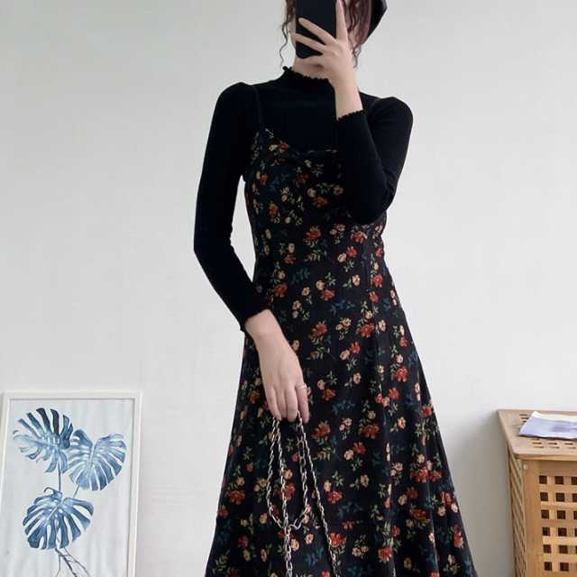 ワンピース キャミソールワンピース ジャンパースカート ロングフレアスカート ロングスカート スカート ジャンスカ ミモレ丈 フレアスカート ジャンパー サロペット Aライン ワンピース 美脚 レディース 通勤 シンプル トレ定の通販は