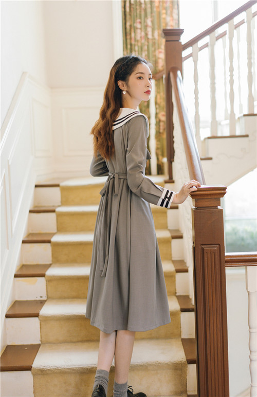 人気カラー再販 ロリータワンピース 長袖 クラシカル ワンピース セーラー ミモレ丈 ヴィンテージ 清楚 ゆるふわ 女の子 フェミニン ロリィタ ロリータ ランキング1位獲得 Centrodeladultomayor Com Uy