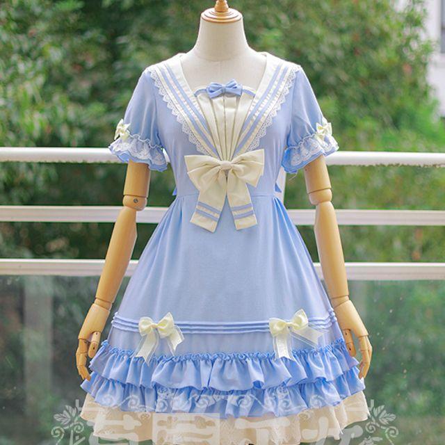 小さいサイズ 大きいサイズ レディース フリル ロリータ リボン