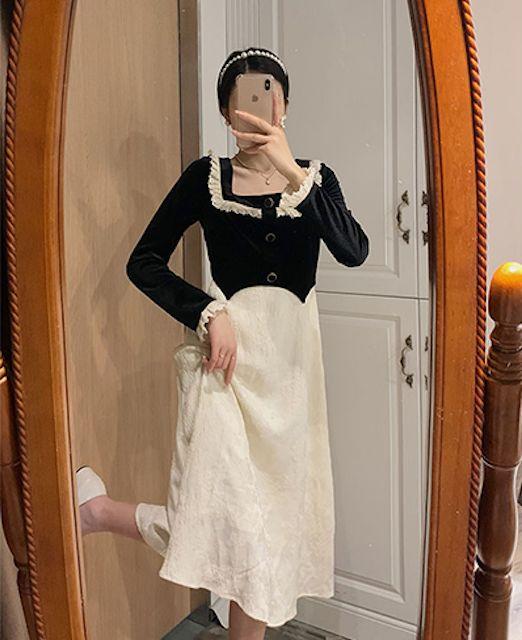 小さいサイズ レディース ワンピース フリル シック ラグジュアリー ハイウエスト ロング丈 セクシー 大人可愛い 小さいサイズ レディース ワンピース フリル シック ラグジュアリー