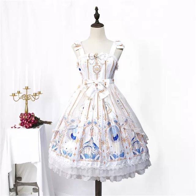 ロリータ 双子 ワンピース フェアリーガール 星空デザイン リボン 異