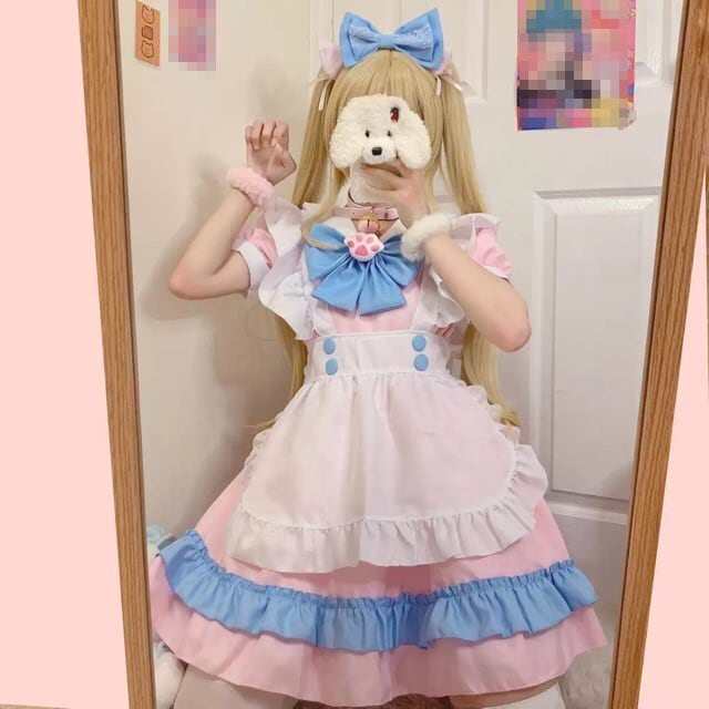 アイドル 衣装 魔法少女 ロリータ ファッション ワンピース メイド服 カチューシャセット 映え 配信 量産型 地雷 夢かわ｜au PAY マーケット