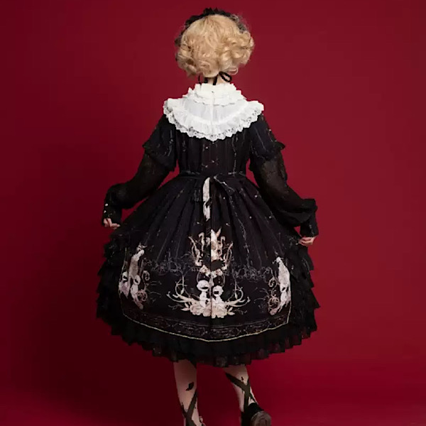 クラシカルロリータ クラロリ 白ロリ 黒ロリ  ワンピース エレガント 上品 お茶会 撮影会 イベント 夢かわ クラシカルロリータ クラロリ 白ロリ 黒ロリ ワンピース エレガント