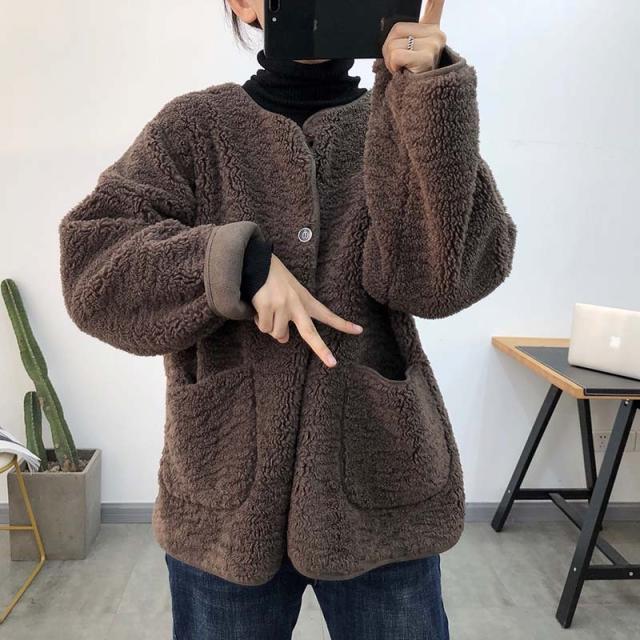 アウター レディース ボアコート ジャケット セレカジ レディス アウター レディース ボア ボアジャケット ノーカラーコート コート おしゃれ キレイめ カジュアル オルチャン ムートン 切替え あったか オーバーサイズの通販は