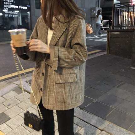 アウター レディース コート レディース グレンチェック グレー ...