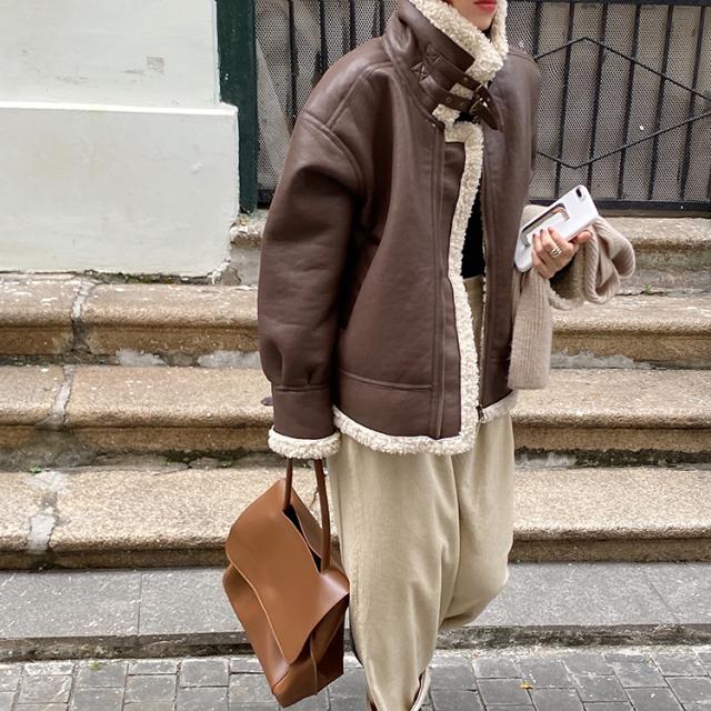 アウター レディース コート ジャケット ライダース ボア オーバーサイズ あったか シンプル カジュアル 秋 冬 ジャケット ショート丈 ボの通販はau Pay マーケット Urubei ウルベイ Au Pay マーケット店