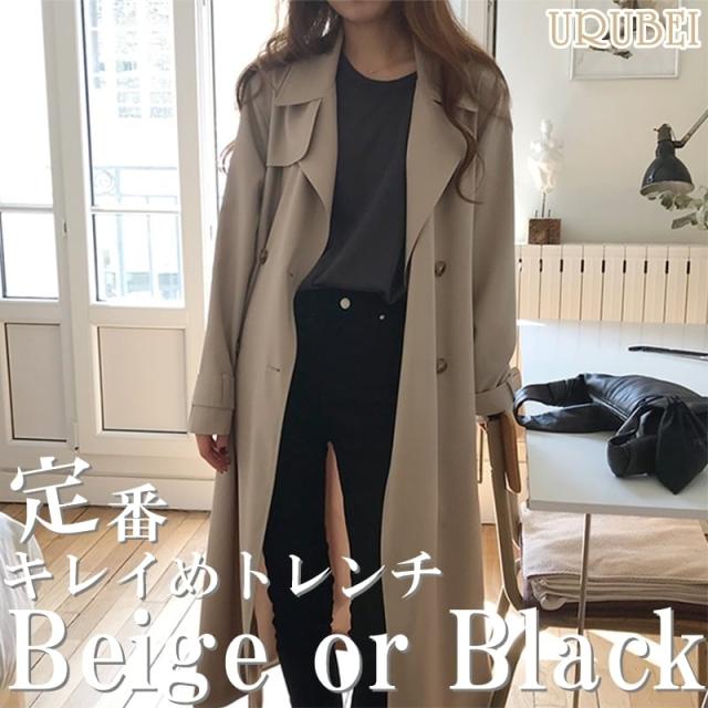 アウター レディーストレンチコート 秋 冬 春 カジュアル シンプル 定番 セレカジ ベーシック デザイン ロング丈 とろみ素材 こなれ 大人の通販はau Pay マーケット Urubei ウルベイ Au Pay マーケット店