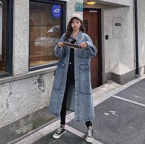 アウター レディース デニムコート レディース ロングコート 春 秋 アウター ボリューム袖 コート カジュアル 大人かっこいい オーバーサイズ キレナチュ アウター レディース デニムコート レディース ロングコート 春 秋