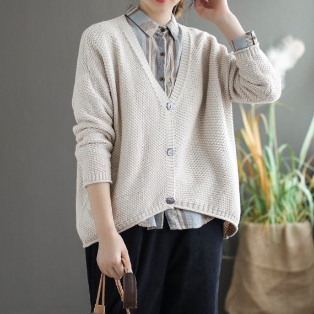 カーディガン レディース 無地ニットコーンカーネル長袖セーターカーディガンウィメンズワイルドショートコート トレ定 アウター 上22の通販はau Pay マーケット Urubei ウルベイ Au Pay マーケット店