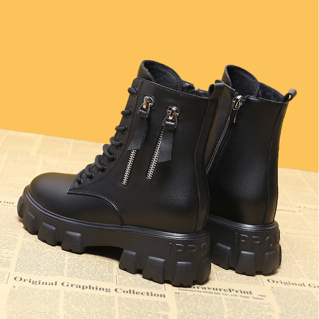 全4タイプ レディース ショートブーツ ライダース レザーブーツ