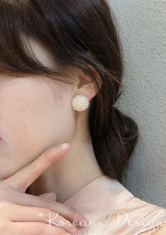 オシャレ 真珠 ピアス ☆ マッシュルームヘッド スタッドピアス