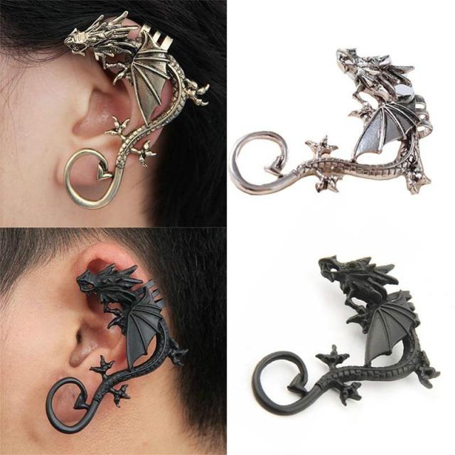片耳用 ドラゴン 龍 イヤー カフ ☆ ノンホール ピアス イヤリング